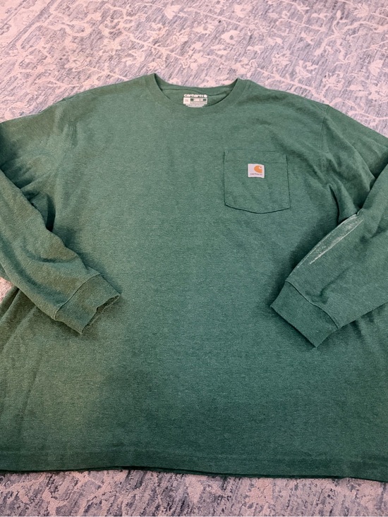 Carhartt Other - Carhartt Green Long Sleeve Pocket Tee 2XL FLAWED